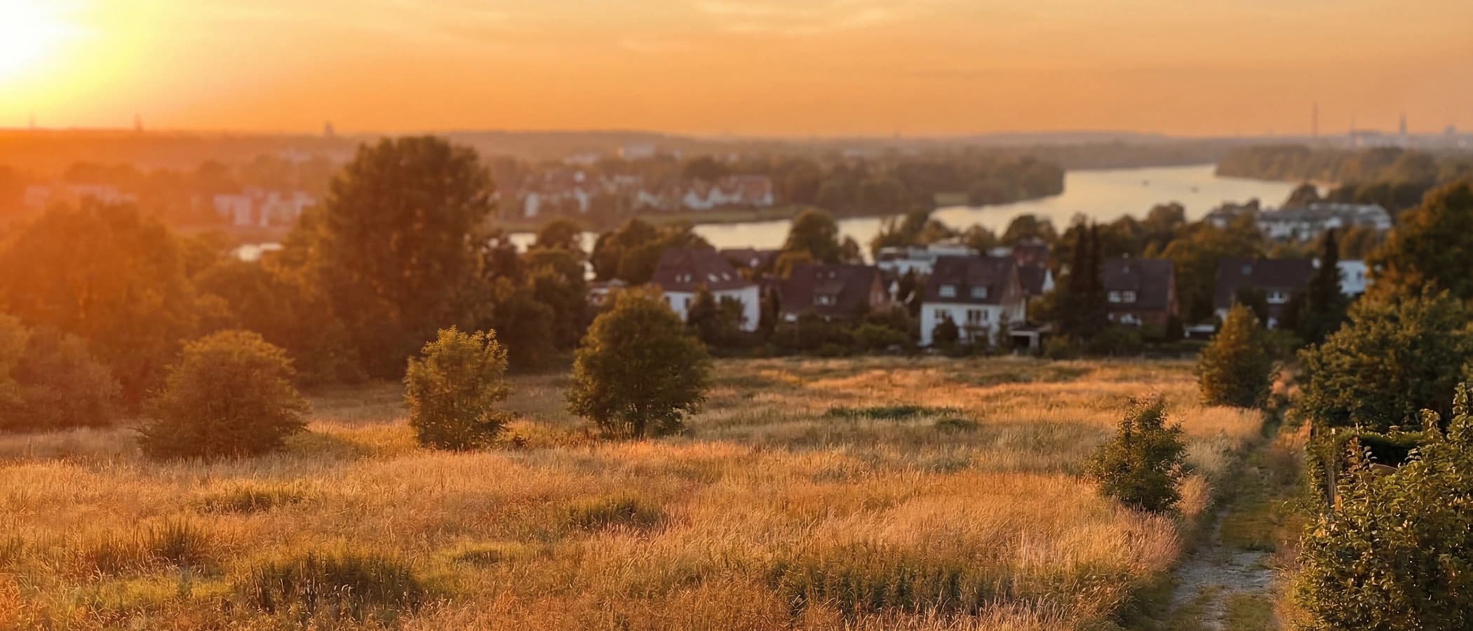 Land development aerial view
